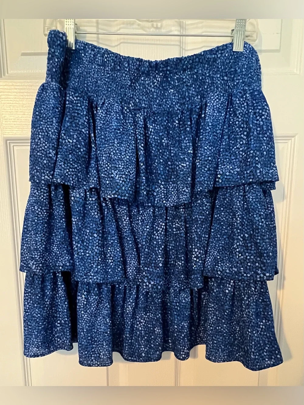 MICHAEL Michael Kors Blue Tiered Ruffle Skirt NWT